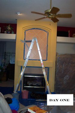 diy faux fireplace