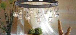 recycled jar chandelier