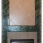 faux marble fireplace
