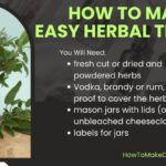 How To Make Tinctures From Herbs