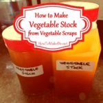 bottles of homemade vegetable stock