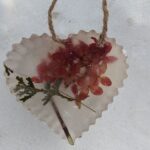 heart shaped ice ornament